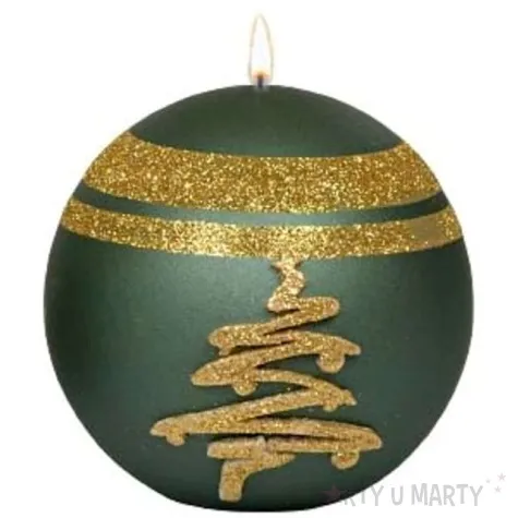 swieca kula choinka zielona adpal 100 mm