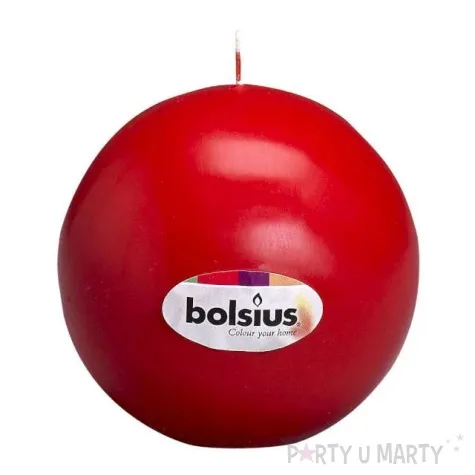 swieca kula classic czerwony bolsius 70mm