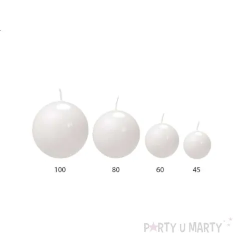 swieca kula fi 100 lakier biala 6 szt