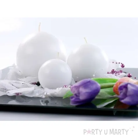 swieca kula fi 100 matowa biala 6szt 1 op