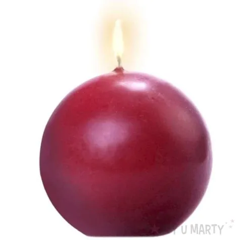 swieca kula fi 100 matowa bordowa 6szt 1 op