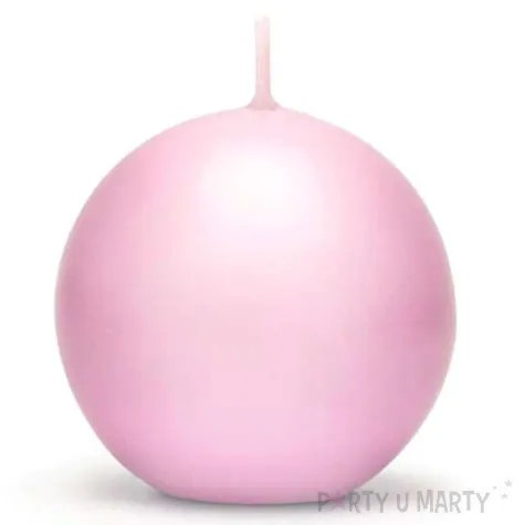 swieca kula fi 100 matowa jasny roz 6szt 1 op