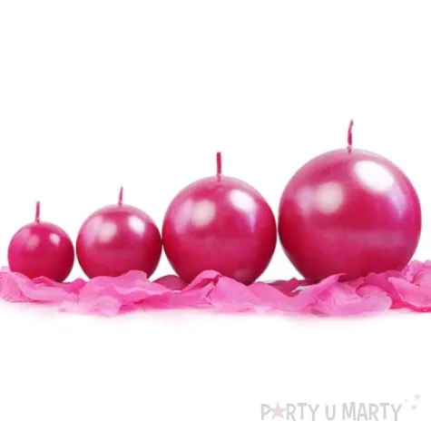 swieca kula fi 100 metalik amarant 6 szt 1op