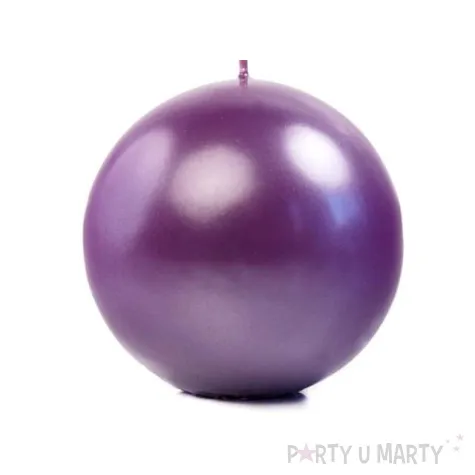 swieca kula fi 100 metalik purpura 6 szt 1op