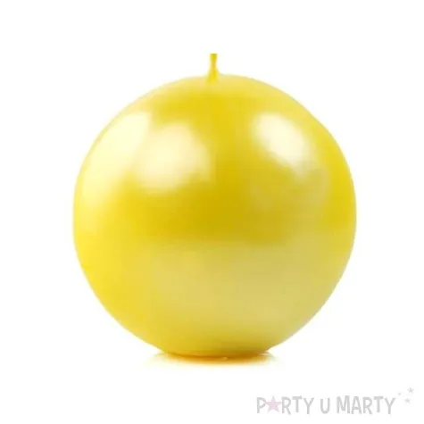 swieca kula fi 100 metalik zolty 6 szt 1op