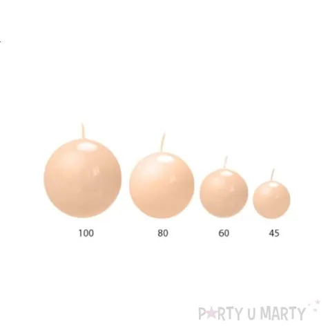 swieca kula fi 45 lakier jasny karmel 20 szt