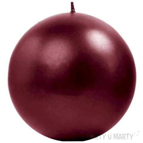 swieca kula fi 45 metalik bordowa 20 szt