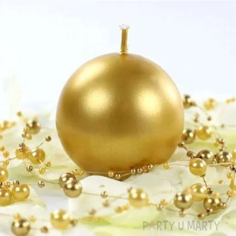 swieca kula fi 45 metalik zlota 20szt 1 op