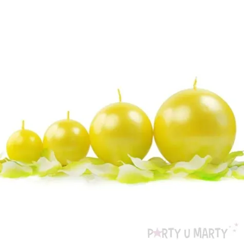 swieca kula fi 45 metalik zolty 20szt 1 op