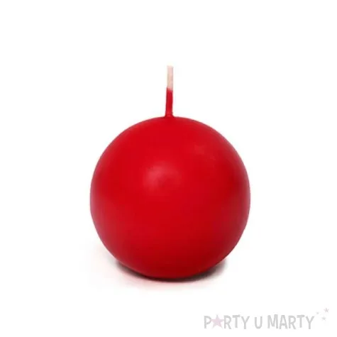 swieca kula fi 60 matowa czerwona 10 szt 1op