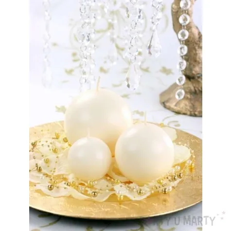 swieca kula fi 60 matowa ecru 10 szt 1 op