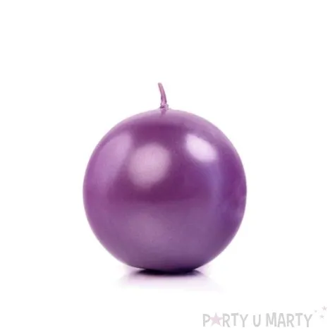 swieca kula fi 60 metalik purpura 10szt 1 op