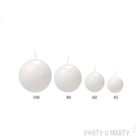 swieca kula fi 80 lakier biala 6 szt