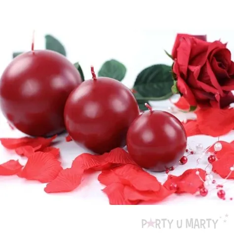 swieca kula fi 80 matowa bordowa 6 szt 1 op