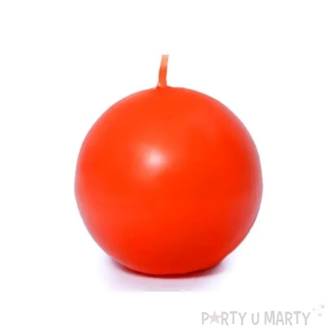 swieca kula fi 80 matowa pomaranczowa 6 szt