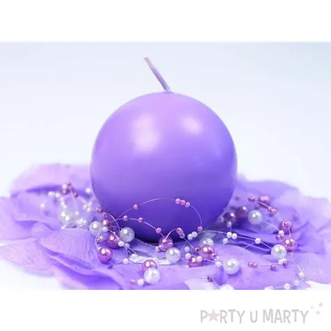 swieca kula fi 80 matowa wrzos 6 szt 1 op