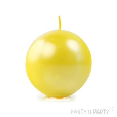 swieca kula fi 80 metalik zolty 6 szt 1 op