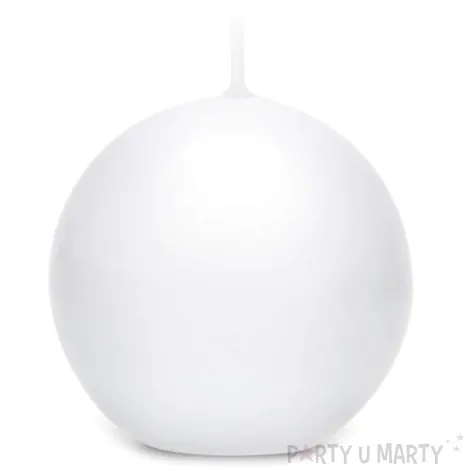 swieca kula matowa bialy partydeco 60 mm 10 szt