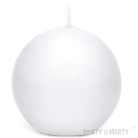 swieca kula matowa bialy partydeco 80 mm 6 szt
