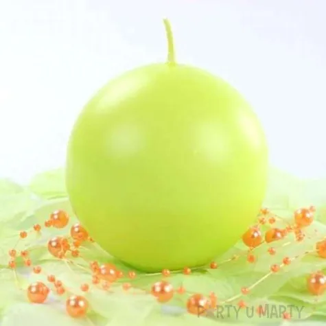 swieca kula matowa zielona jasna partydeco 45 mm 20 szt
