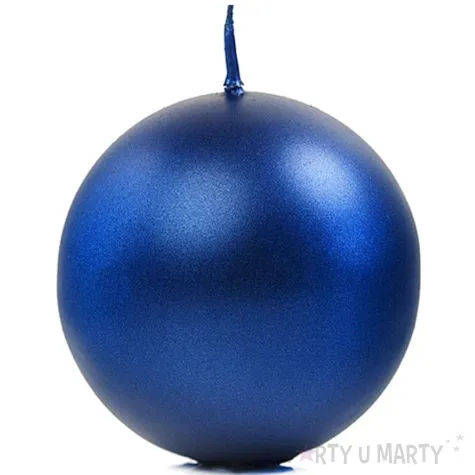 swieca kula metalik granatowy partydeco 60 mm 10 szt