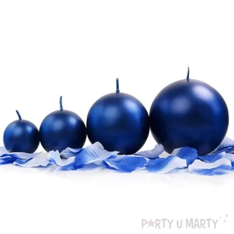 swieca kula metalik granatowy partydeco 60 mm 10 szt