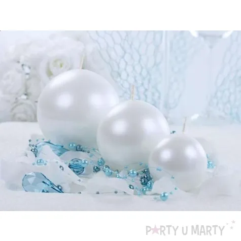 swieca kula metalik perlowy partydeco 60 mm 10 szt