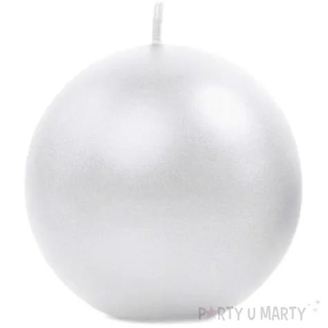 swieca kula metalik perlowy partydeco 60 mm 10 szt
