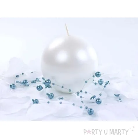 swieca kula metalik perlowy partydeco 8 cm 6 szt