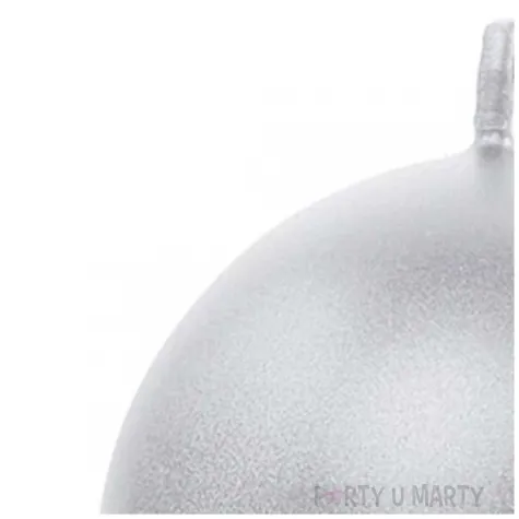 swieca kula metalik srebrna partydeco 60 mm 10 szt