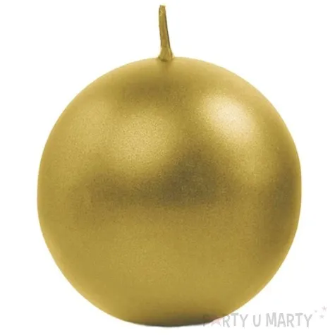 swieca kula metalik zlota partydeco 60 mm 10 szt