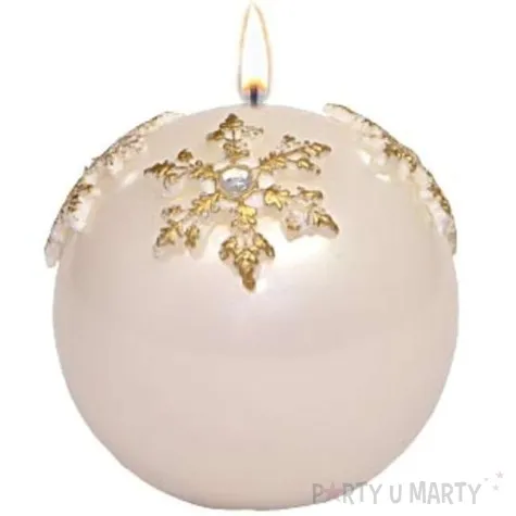 swieca kula sniezki perlowa adpal 100 mm