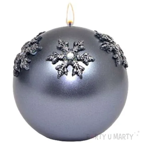 swieca kula sniezki srebrna adpal 100 mm