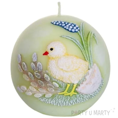 swieca kula z kurczakiem fi 80 seledynowa bartek candles