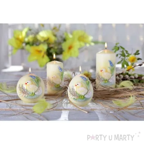 swieca kula z kurczakiem fi 80 zolta bartek candles