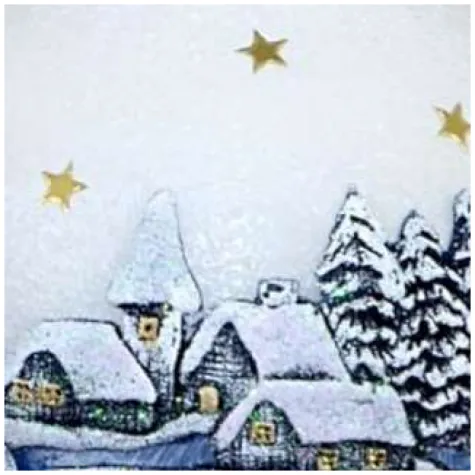 swieca kula zimowa wioska bialo granatowa adpal 100 mm