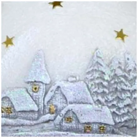 swieca kula zimowa wioska bialo szara adpal 100 mm