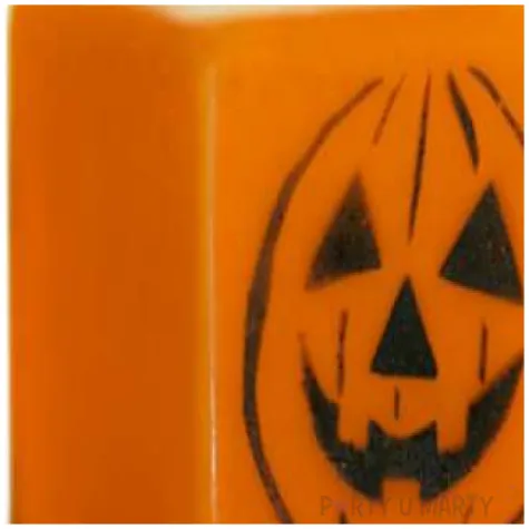 swieca kwadrat 70 mm matowa pomaranczowa 6 szt