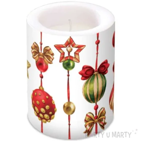 swieca lampion bombki paw 10 x11 cm