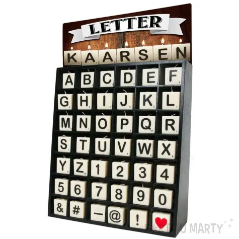 swieca literki i znaki litera m bialy pd party 40x20 mm