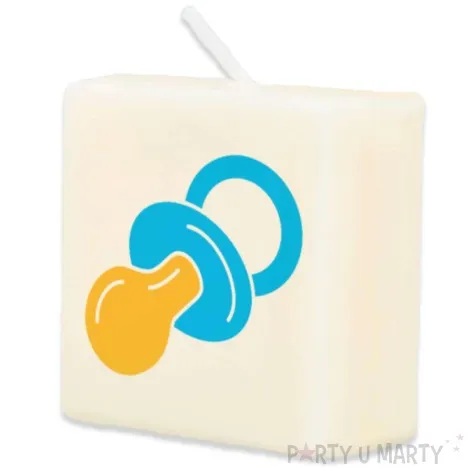 swieca literki i znaki smoczek bad boy bialy pd party 40x20 mm