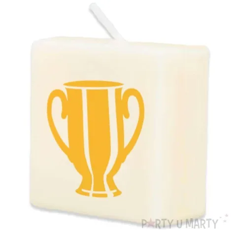 swieca literki i znaki trofeum bialy pd party 40x20 mm