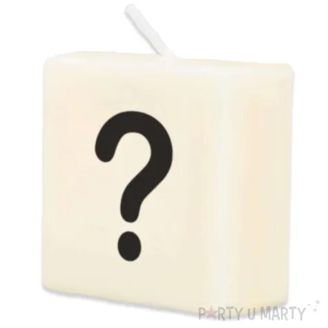 swieca literki i znaki znak zapytania bialy pd party 40x20 mm