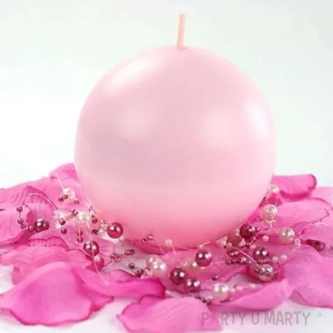 swieca matowa kula rozowy jasny partydeco 10cm 6szt