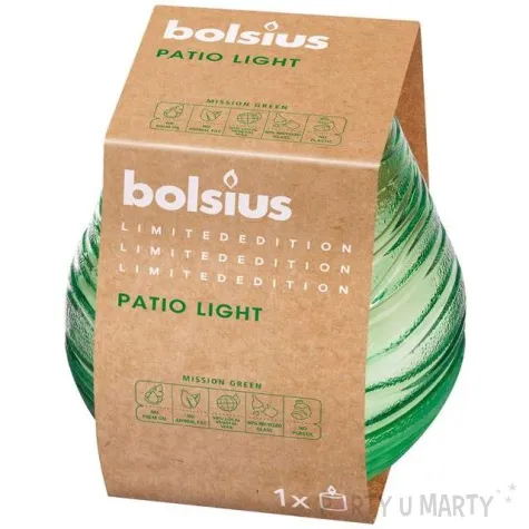 swieca ogrodowa patiolight eko lazurowe morze bolsius 40h