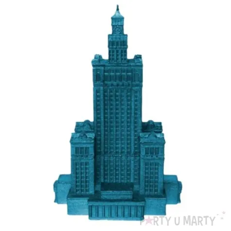 swieca palac kultury xxl niebieski metalik candellana