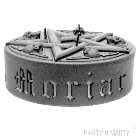 swieca pentagram xl stalowy metalik candellana