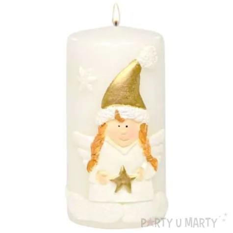 swieca pienkowa aniolek biala adpal 120 60 mm