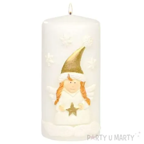 swieca pienkowa aniolek biala adpal 150 70 mm