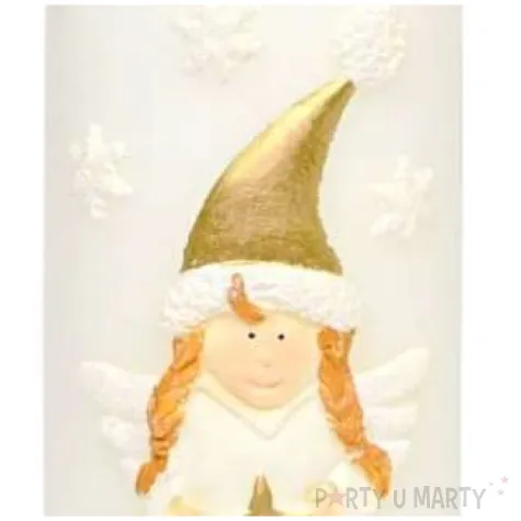 swieca pienkowa aniolek biala adpal 150 70 mm